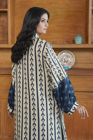 02 Pcs Bana Dora Printed Shalwar Kameez