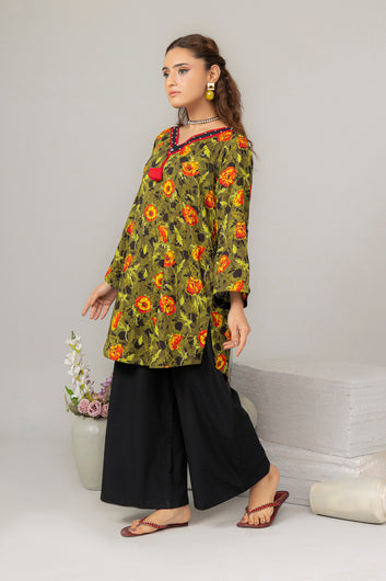 02 Pcs Linen Printed Shalwar Kameez