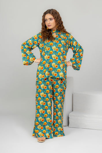 02 Pcs Linen Printed Shalwar Kameez