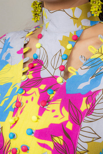 FABRIC PRINTED STONE LILEN