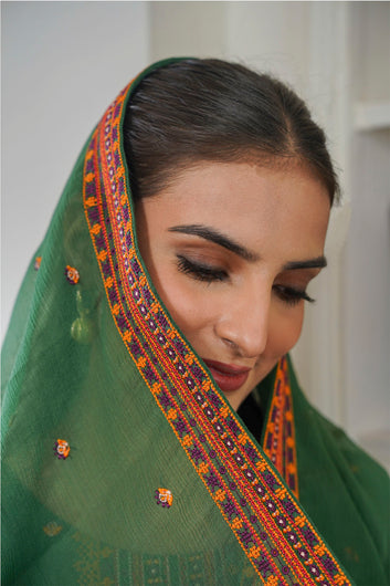 FABRIC SLUB EMBRIDED 3PC